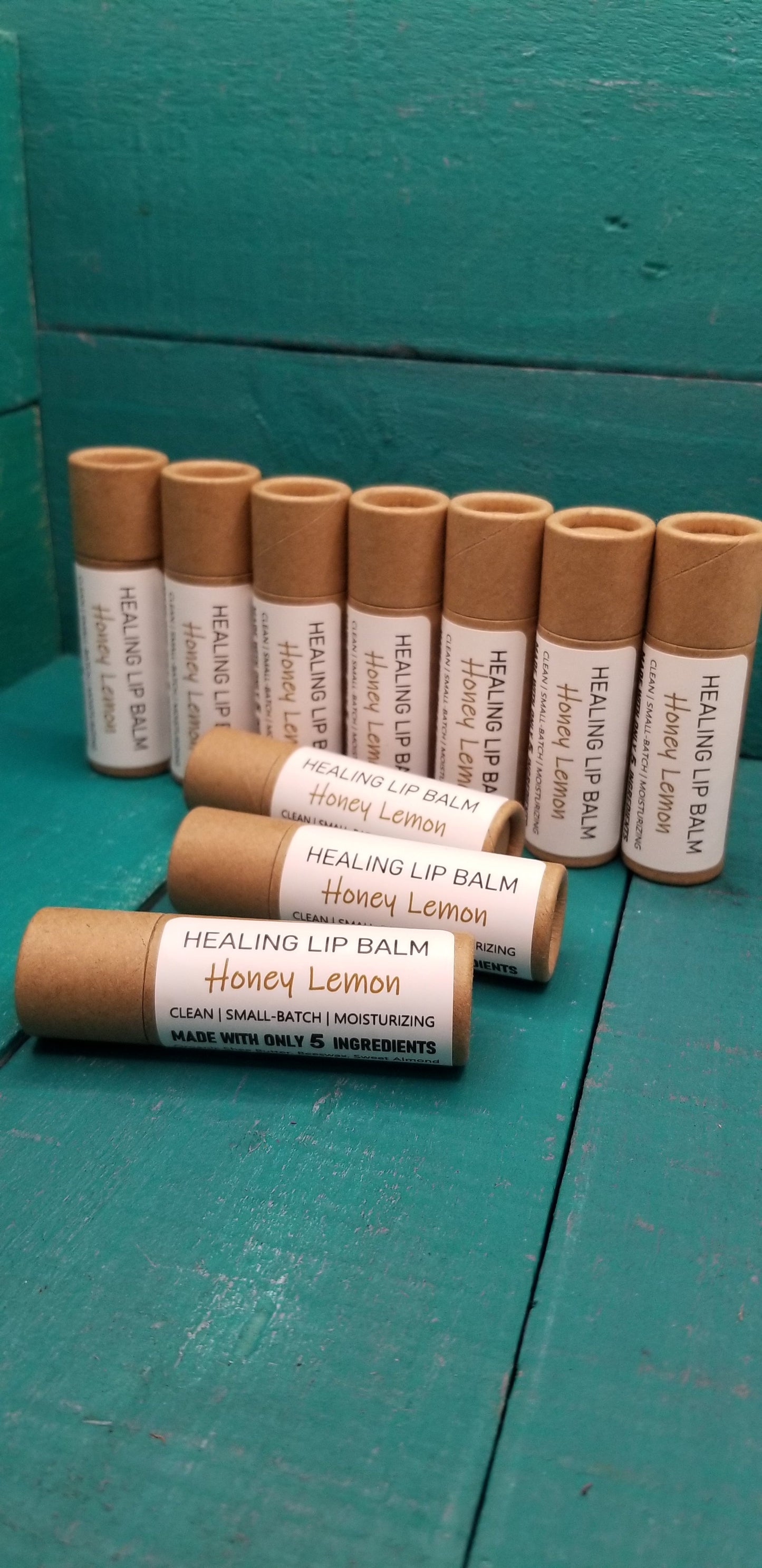 BULK Lip Balms | 5 PACK & 10 PACK | COMPOSTABLE Cardboard Tubes | Deeply Moisturizing | Creamy Texture | Sustainable PLANET-FRIENDLY Packaging | Heal Chapped Lips | Custom Chapstick