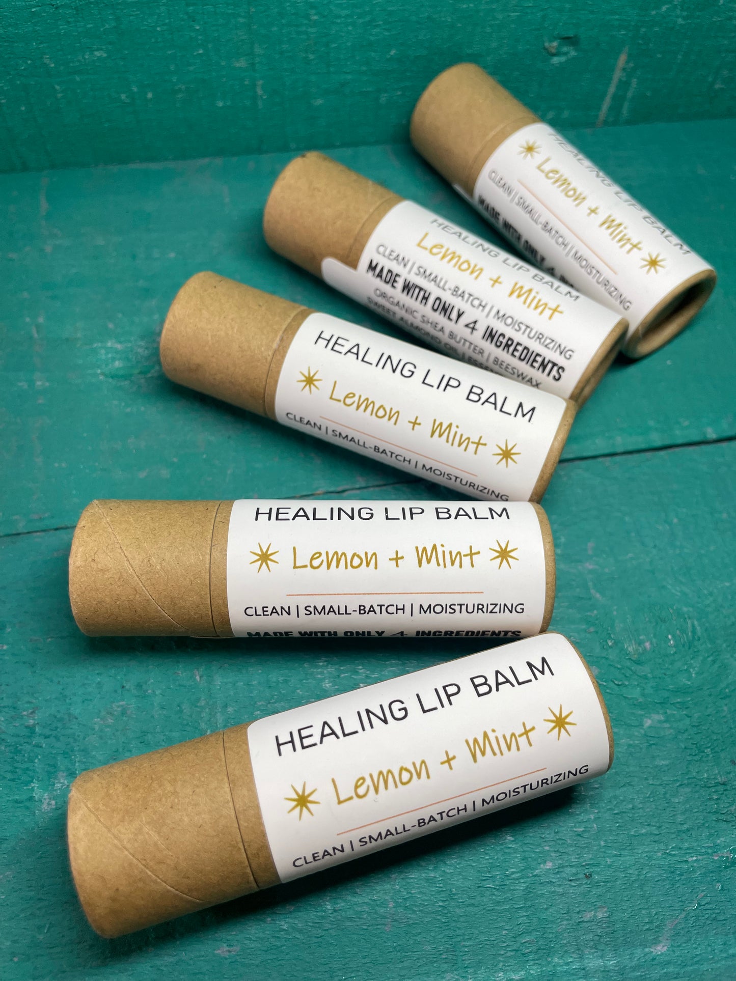 BULK Lip Balms | 5 PACK & 10 PACK | COMPOSTABLE Cardboard Tubes | Deeply Moisturizing | Creamy Texture | Sustainable PLANET-FRIENDLY Packaging | Heal Chapped Lips | Custom Chapstick