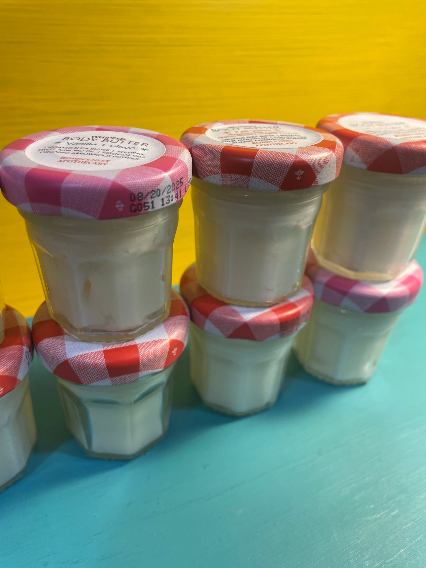 UPCYCLED JAM JAR 8-PACK Gift Set | 5 Different Whipped Body Butters + 1 Honey Body Balm | Upcycled Jam Jar Box | Christmas Gift | Gift Sets