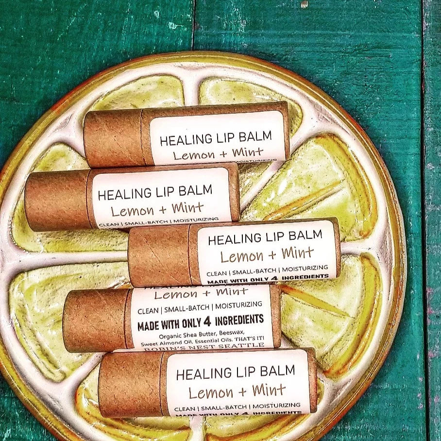 BULK Lip Balms | 5 PACK & 10 PACK | COMPOSTABLE Cardboard Tubes | Deeply Moisturizing | Creamy Texture | Sustainable PLANET-FRIENDLY Packaging | Heal Chapped Lips | Custom Chapstick