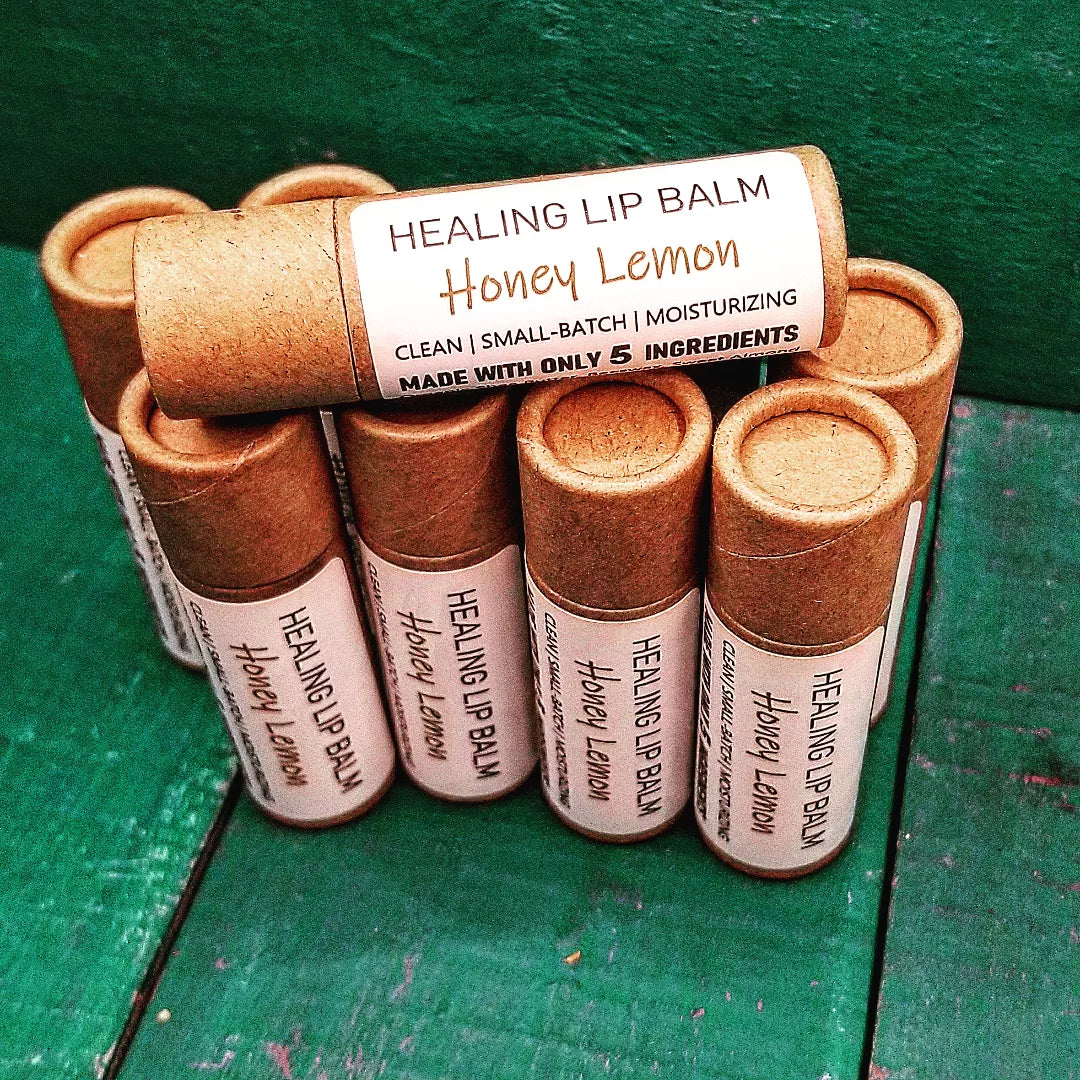 BULK Lip Balms | 5 PACK & 10 PACK | COMPOSTABLE Cardboard Tubes | Deeply Moisturizing | Creamy Texture | Sustainable PLANET-FRIENDLY Packaging | Heal Chapped Lips | Custom Chapstick