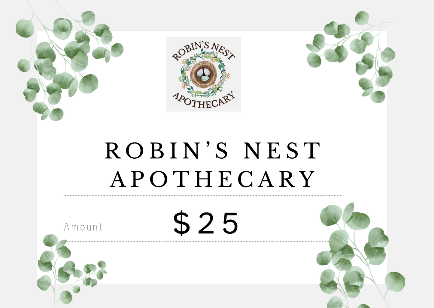 ROBIN'S NEST APOTHECARY GIFT CARD