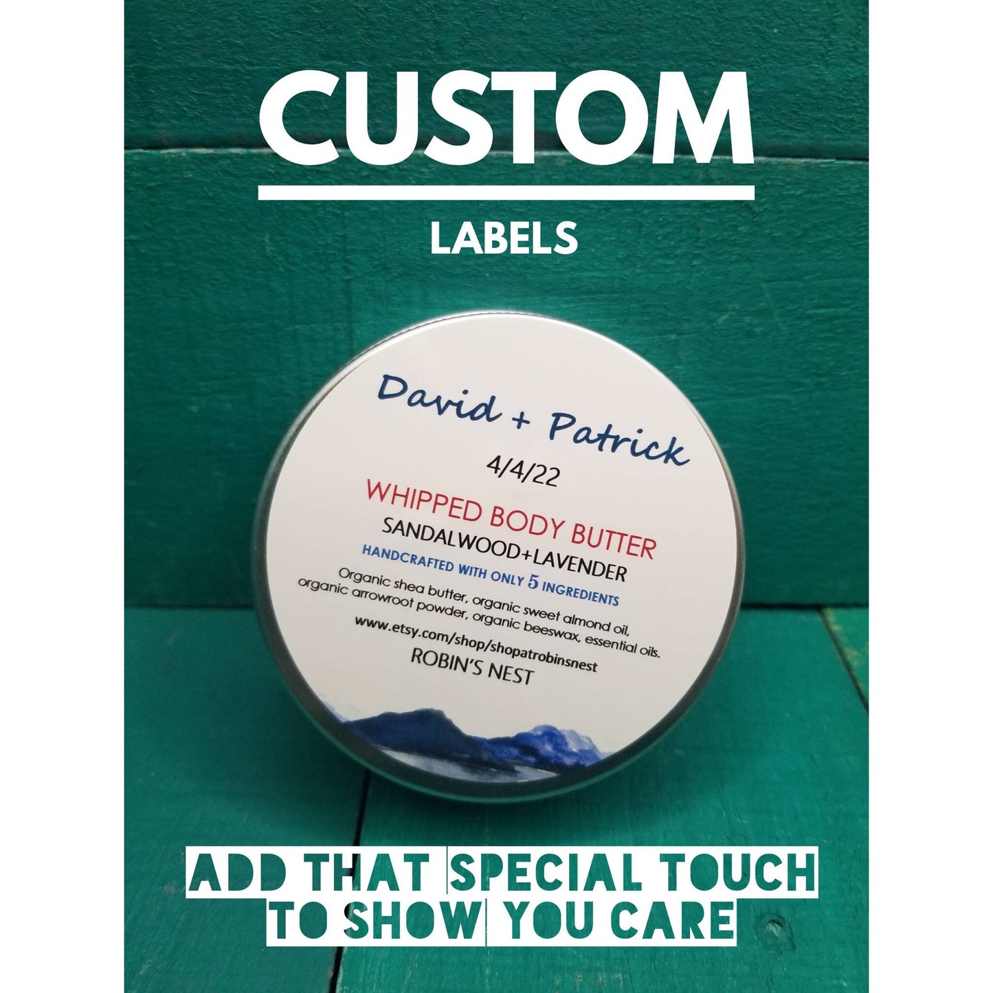 BULK Whipped Body Butters | Soothe Dry, Sensitive Skin & Eczema! | ONLY 5 Pure Ingredients | CUSTOM LABELS | PARTY FAVORS