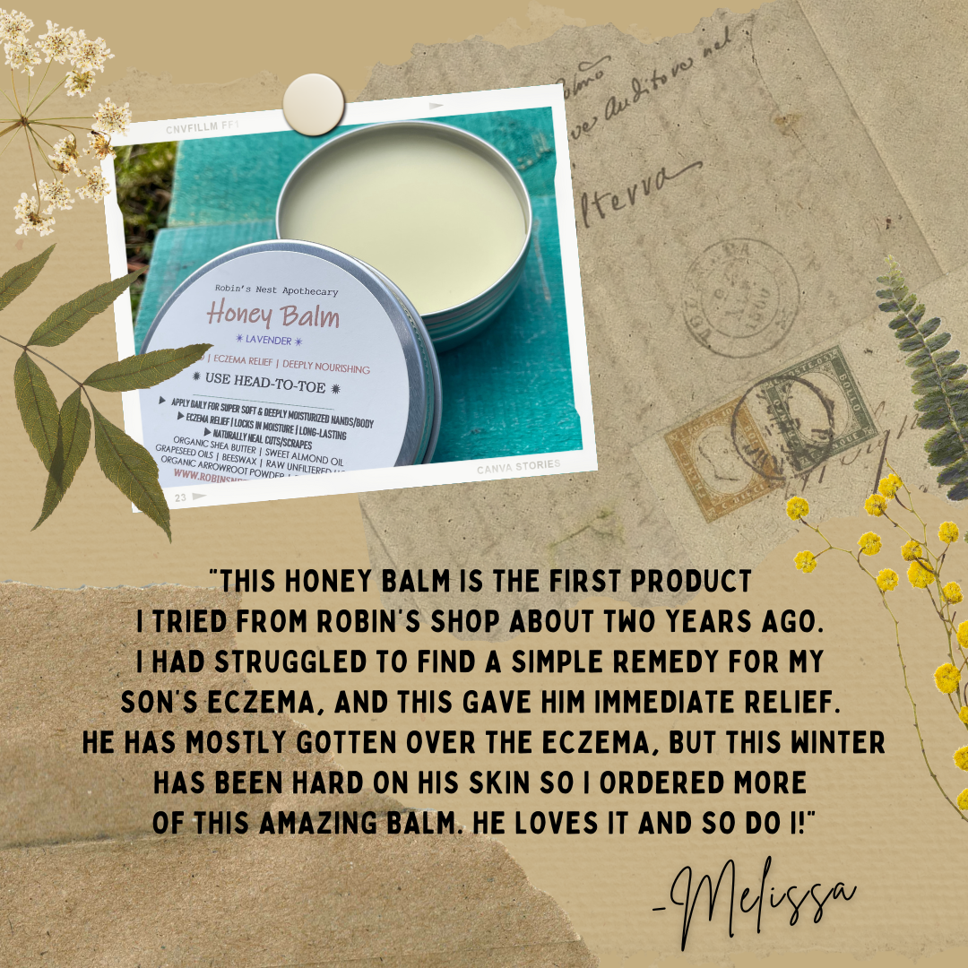Honey Body Balms | Soothe Eczema/Dry Skin | First Aid | Super Hydrating | Made with Raw Unfiltered Honey | CLEAN Skincare