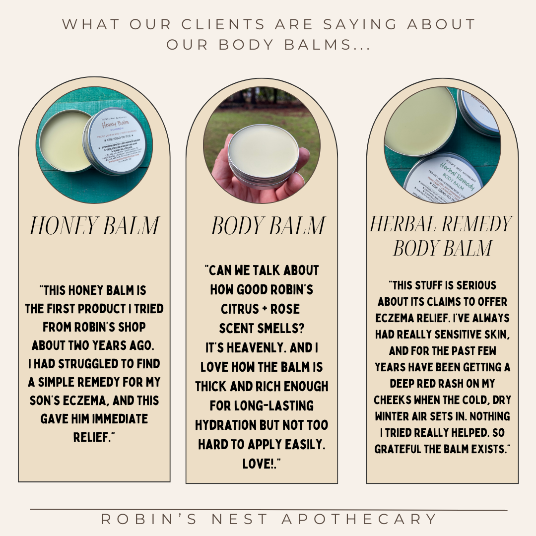 Body Balms | Soothe Eczema & Dry Skin | Natural First Aid | DEEPLY Nourishing & Hydrating | CLEAN Skincare | NO SYNTHETICS/FRAGRANCE OILS