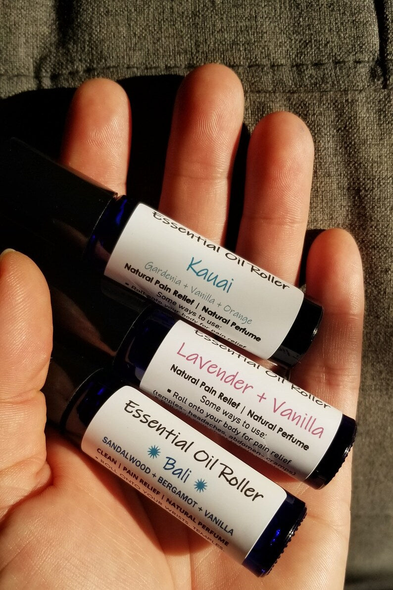 CLEAN Essential Oil Rollers | Vegan | Only 2 Ingredients | Natural Perfume | Aromatherapy | Natural Pain Relief
