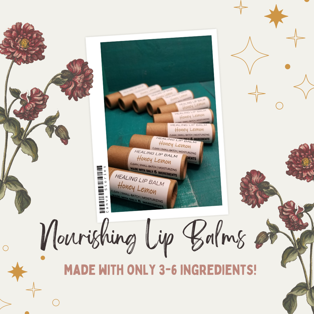 Lip Balms | COMPOSTABLE Cardboard | Deeply Moisturizing | Creamy | Sustainable PLANET-FRIENDLY | Clean Lip Balms / Chapstick | Heal Dry Chapped Lips!