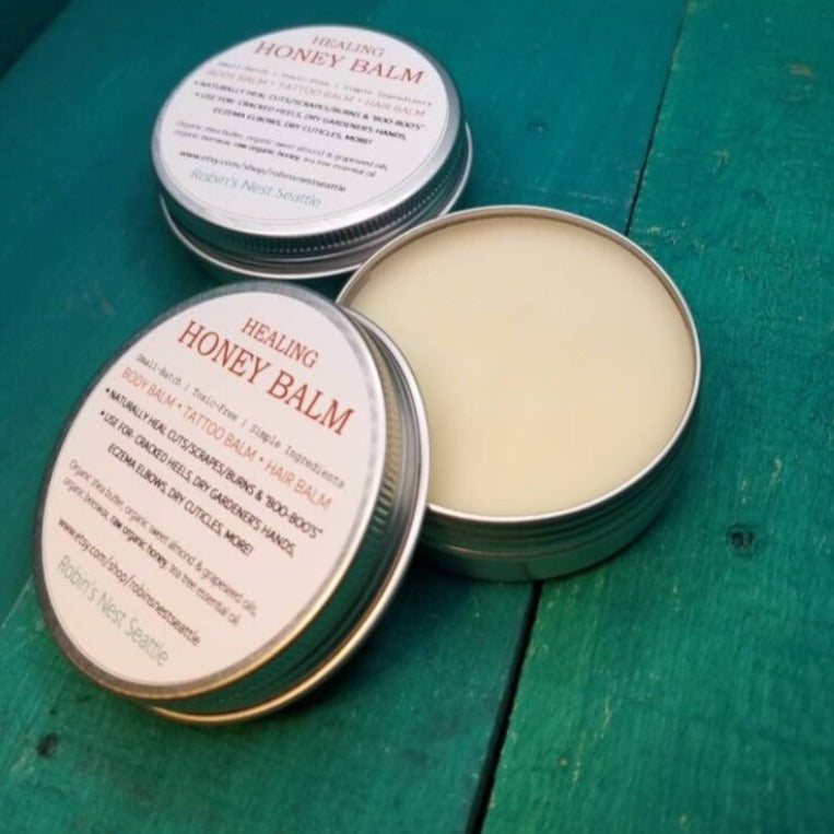 Honey Body Balms | Soothe Eczema/Dry Skin | First Aid | Super Hydrating | Made with Raw Unfiltered Honey | CLEAN Skincare