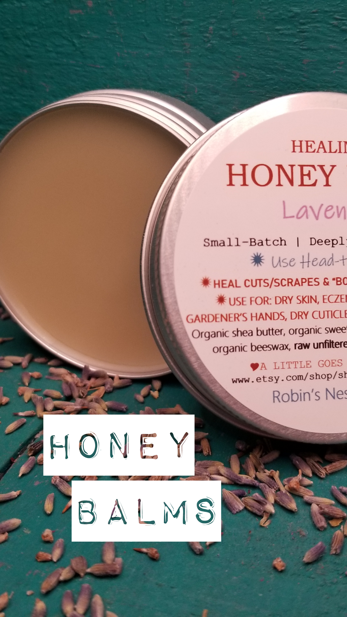 Honey Body Balms | Soothe Eczema/Dry Skin | First Aid | Super Hydrating | Made with Raw Unfiltered Honey | CLEAN Skincare